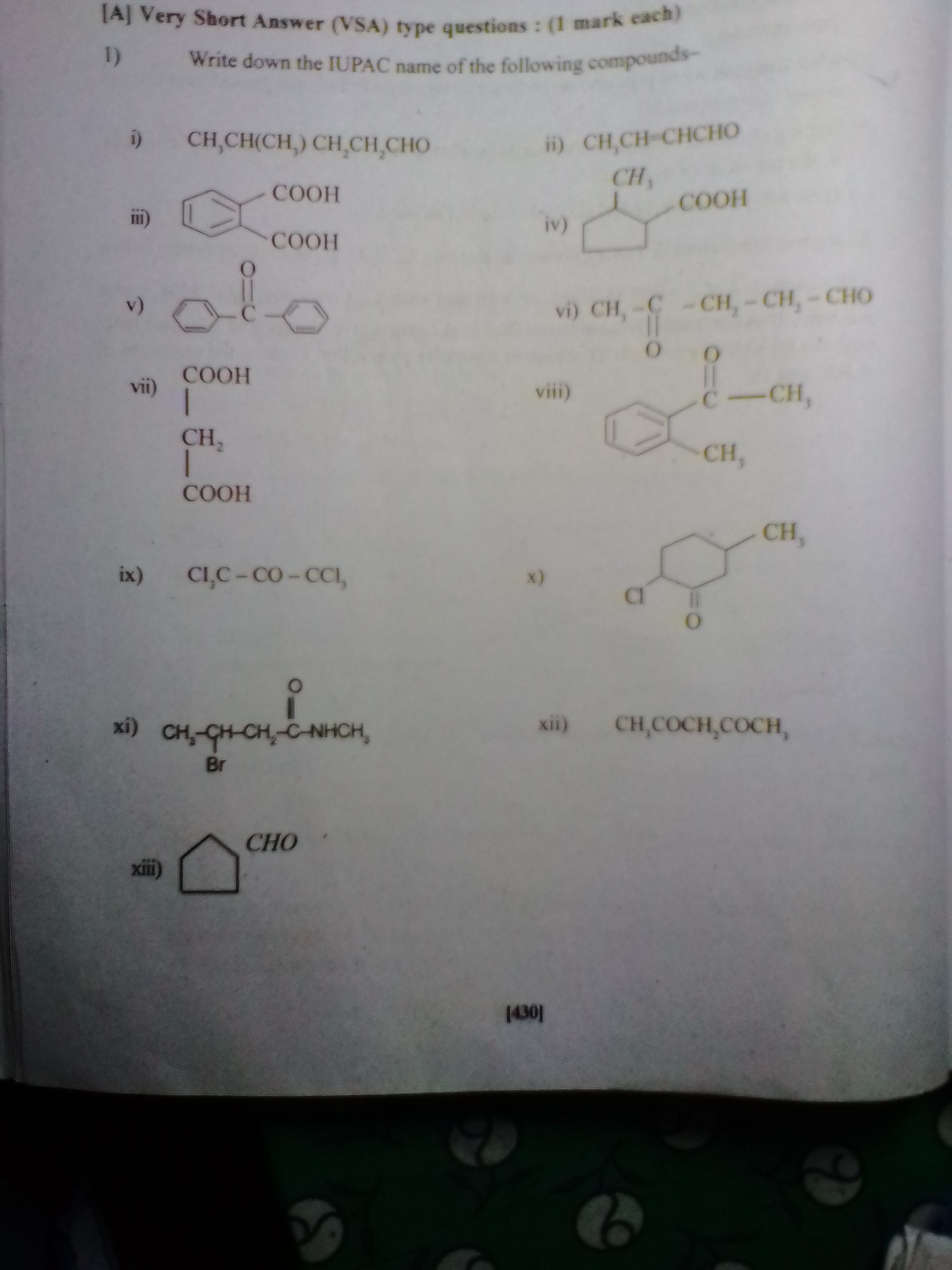 Question image for Write the IUPAC NAME .Kindly give me answer for t